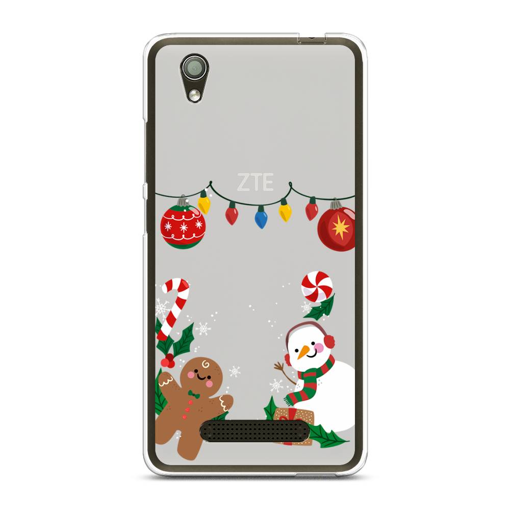 

Чехол на ZTE Blade X3 "Новогоднее настроение", Коричневый;красный;зеленый, 130650-5