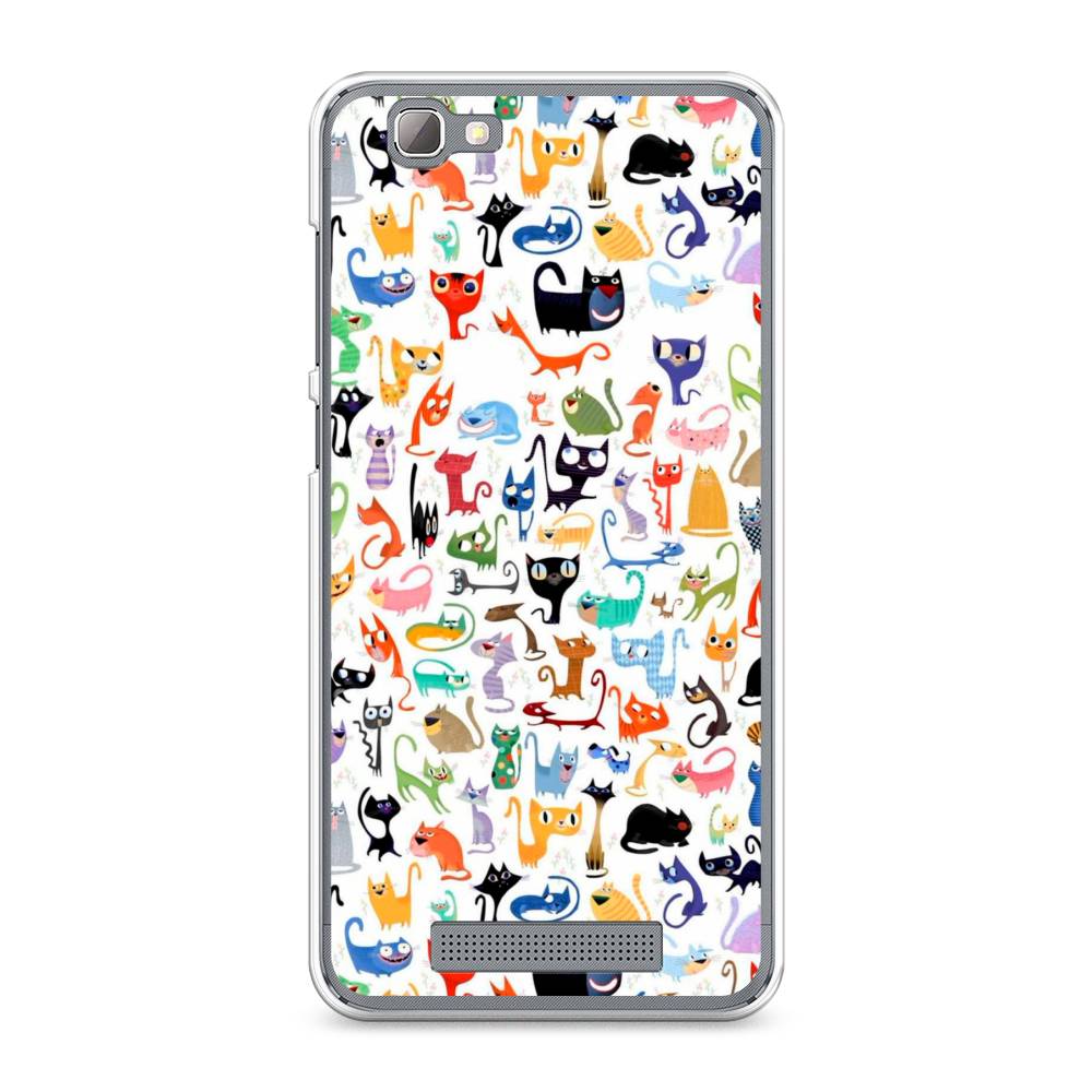 

Чехол на ZTE Blade A610 "Цветные коты", Разноцветный, 130950-1