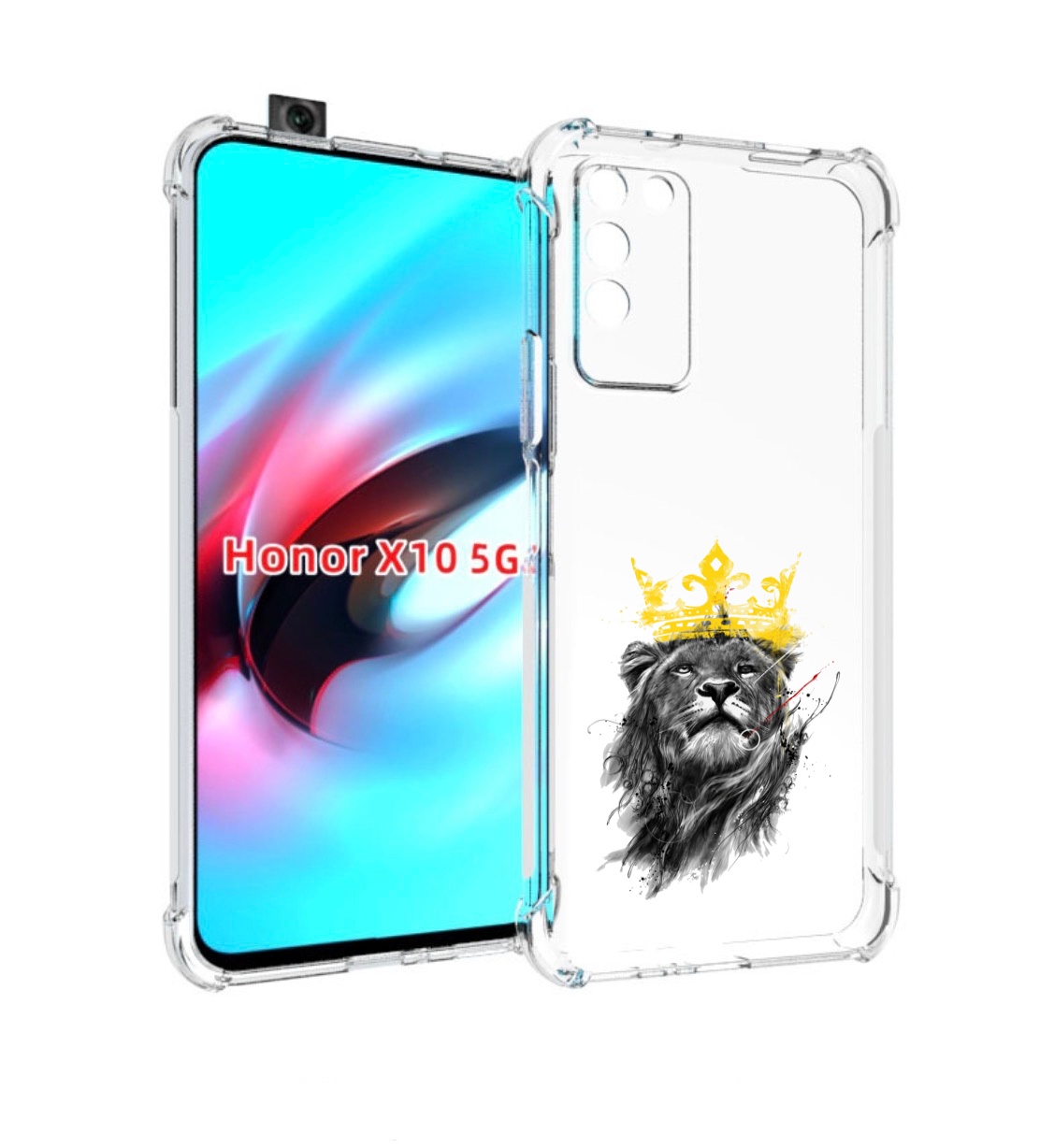 

Чехол MyPads король-лев для Honor X10, Прозрачный, Tocco
