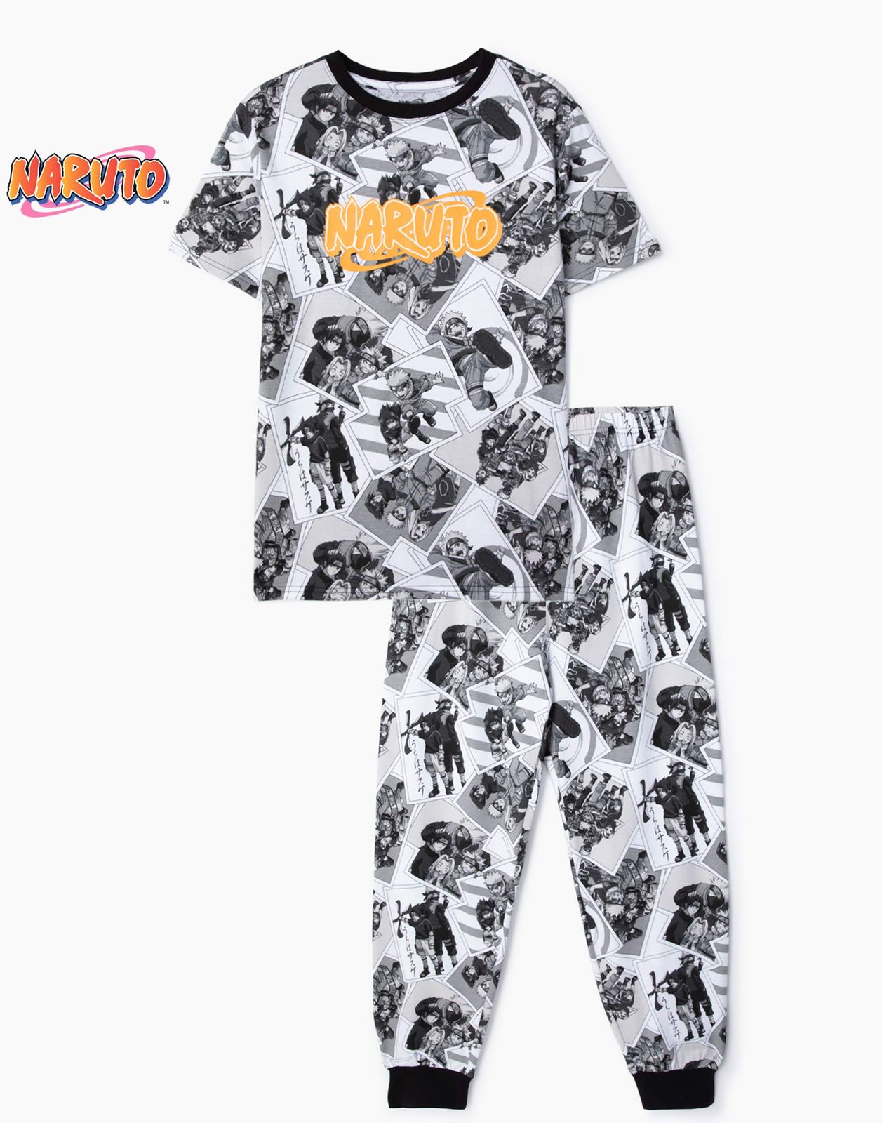 Пижама детская Gloria Jeans BSL000461, черный/белый, 170