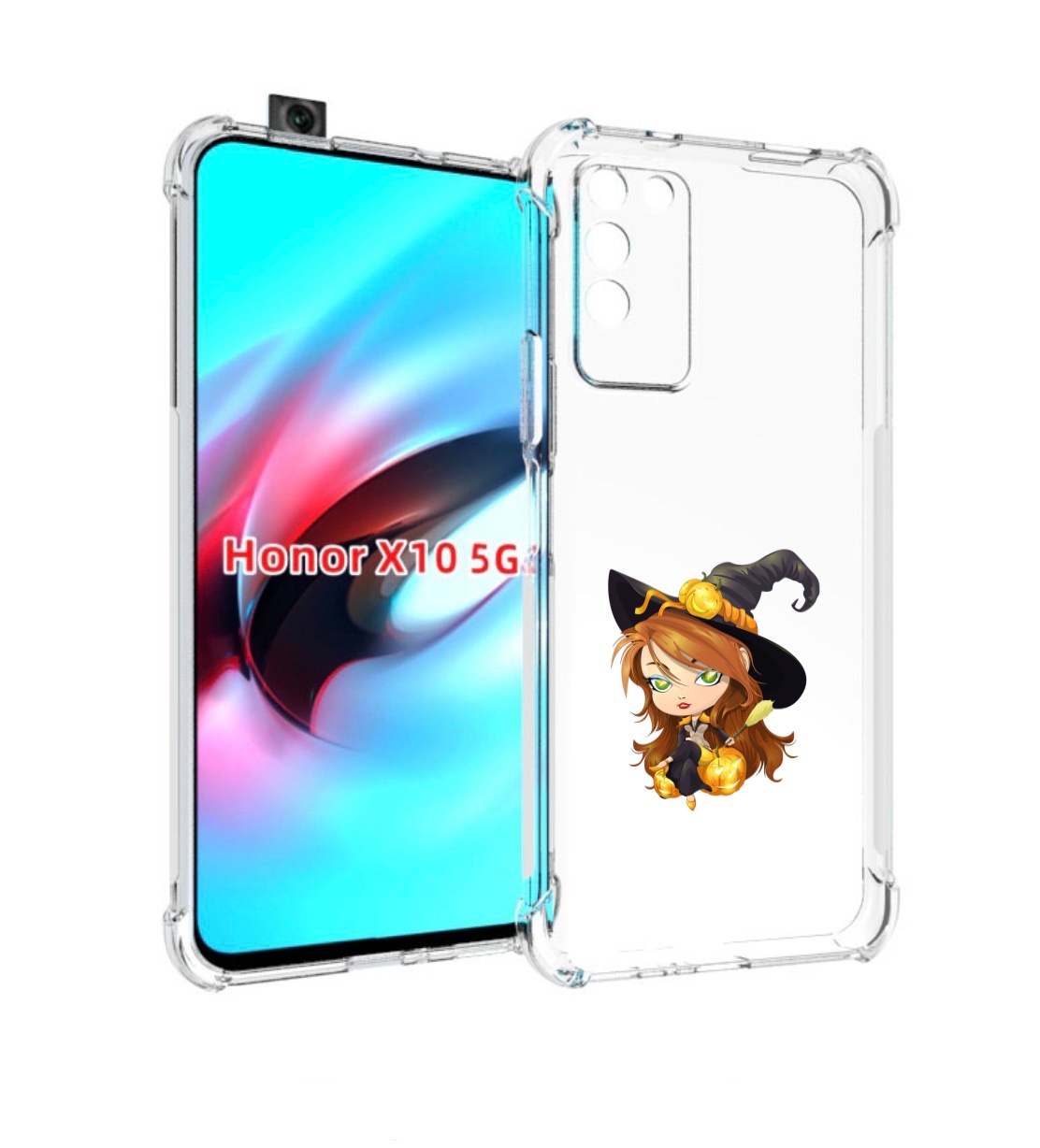 

Чехол MyPads Ведьмочка для Honor X10, Прозрачный, Tocco