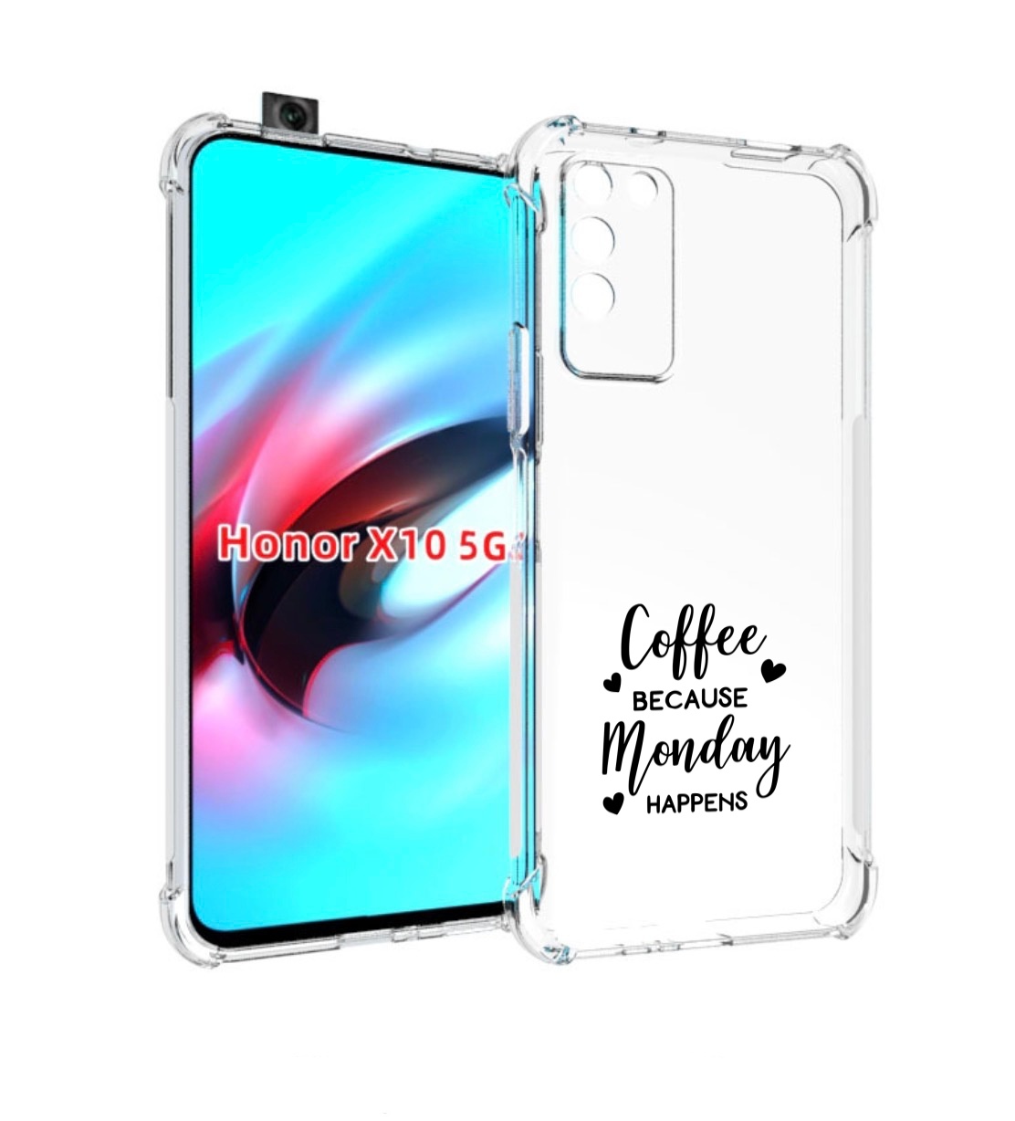 

Чехол MyPads кофе и понедельник стал счастливым для Honor X10, Прозрачный, Tocco
