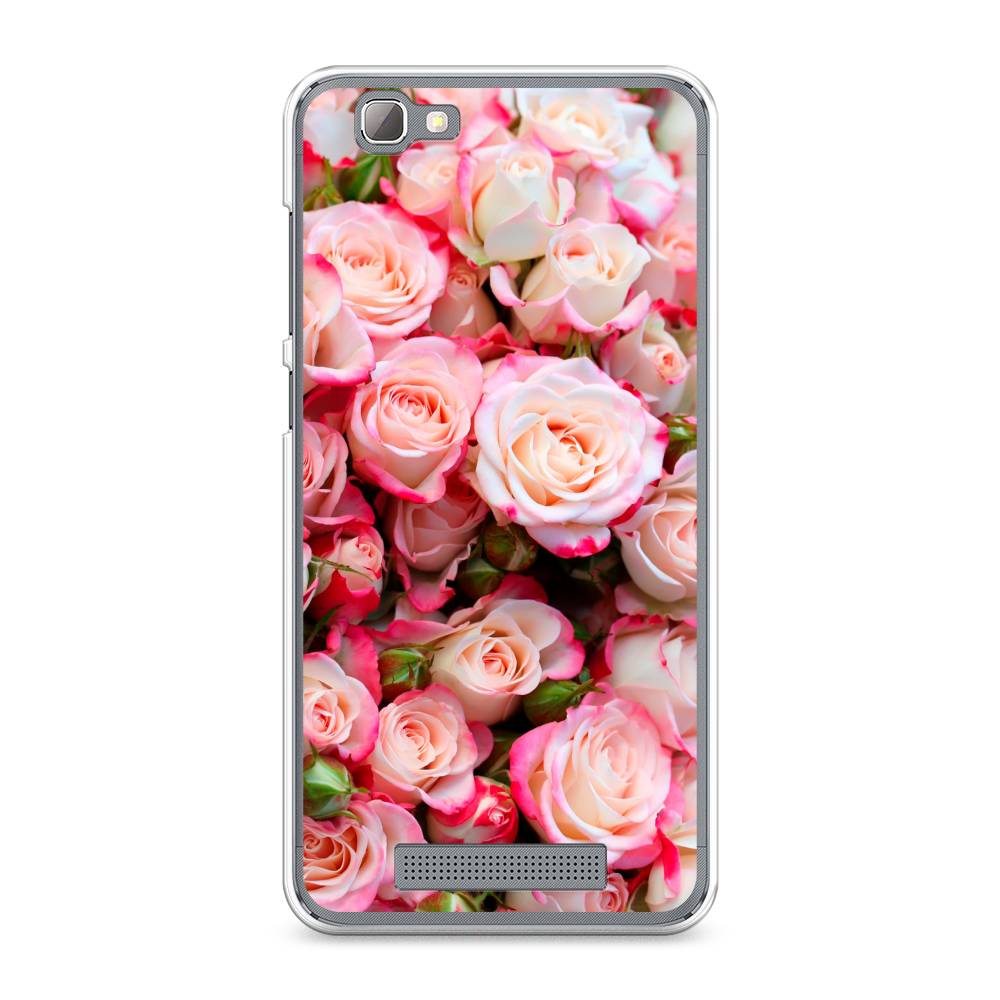 

Чехол на ZTE Blade A610 "Много роз", Розовый, 130950-2