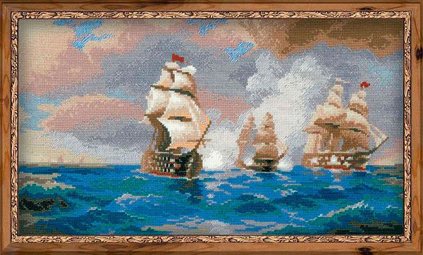 

Набор для вышивания РИОЛИС Бриг меркурий 40х24 см, арт.1154