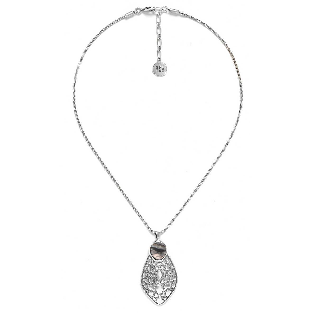 Колье из бижутерного сплава 42 см ORI TAO OT24.1-15-31643, перламутр