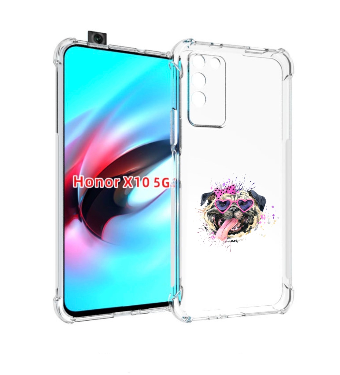 

Чехол MyPads Веселая собака для Honor X10, Прозрачный, Tocco