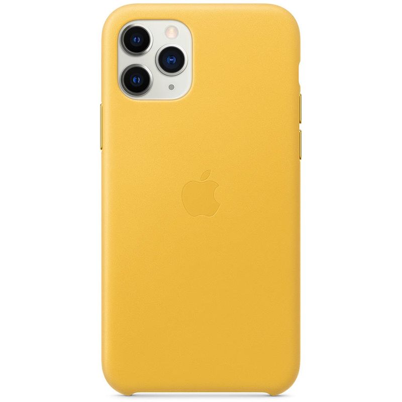 фото Клип-кейс apple leather case для iphone 11 pro «лимонный сироп»