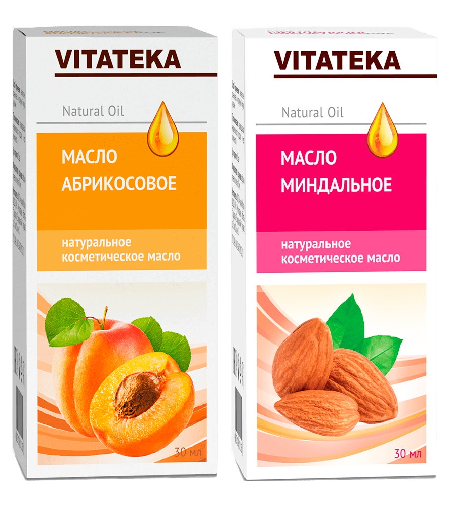 Набор Vitateka Косметических масел Абрикосов 30 мл с витаминами и антиоксидантами 30мл
