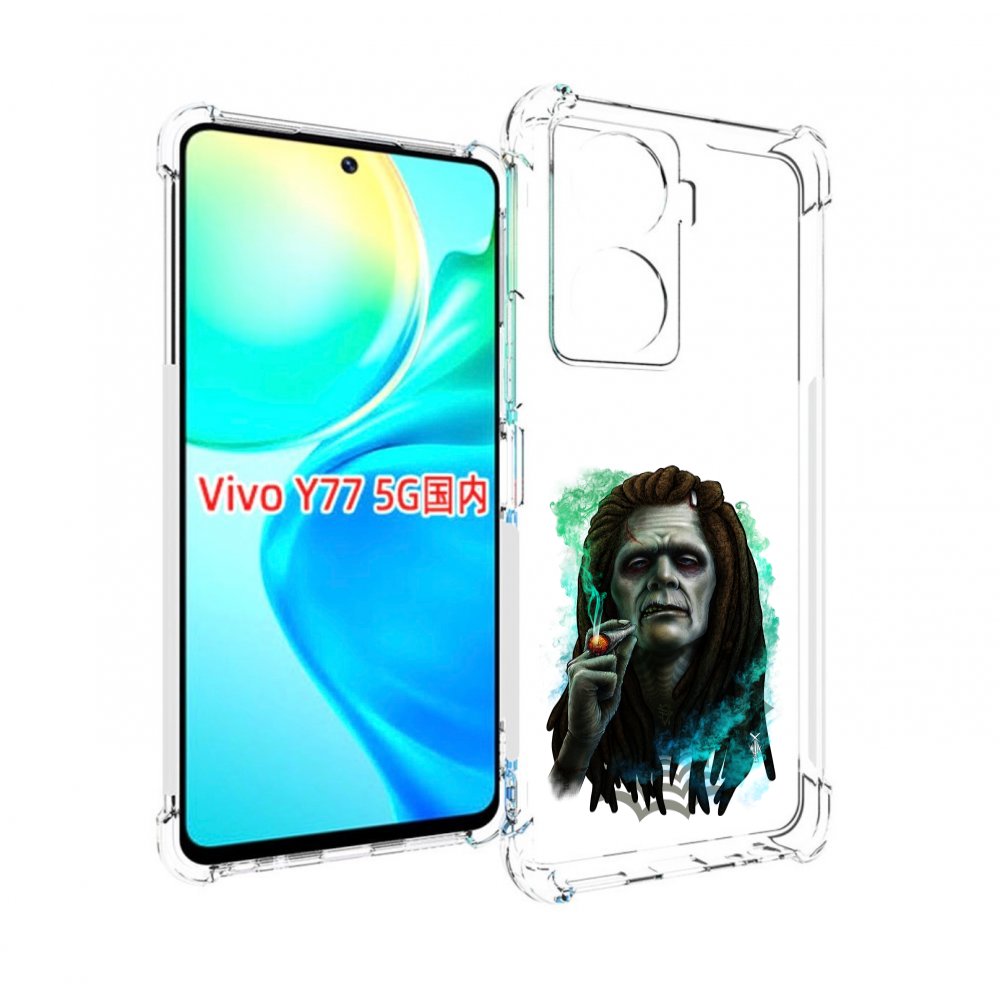 

Чехол MyPads зеленый мужчина с сигаретой для Vivo Y77 5G, Прозрачный, Tocco