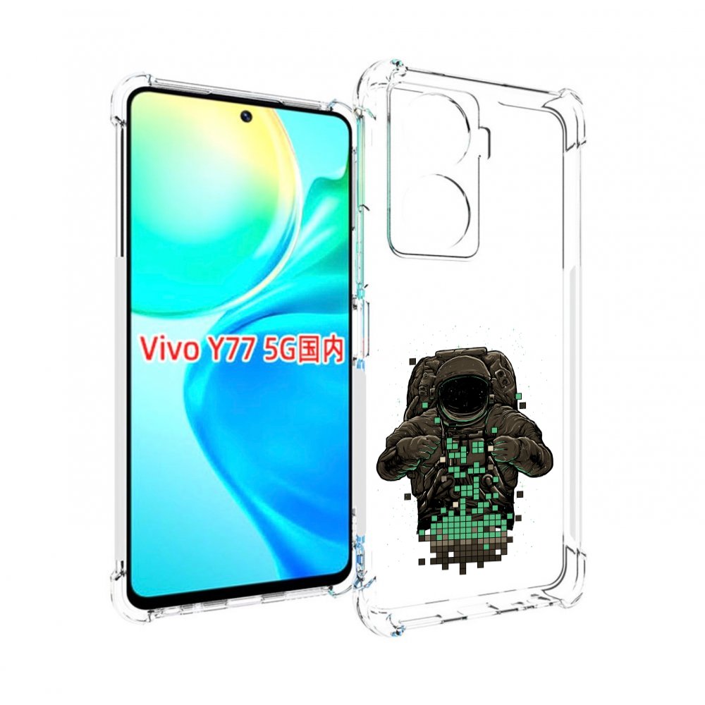 

Чехол MyPads космонавт с пикселями для Vivo Y77 5G, Прозрачный, Tocco