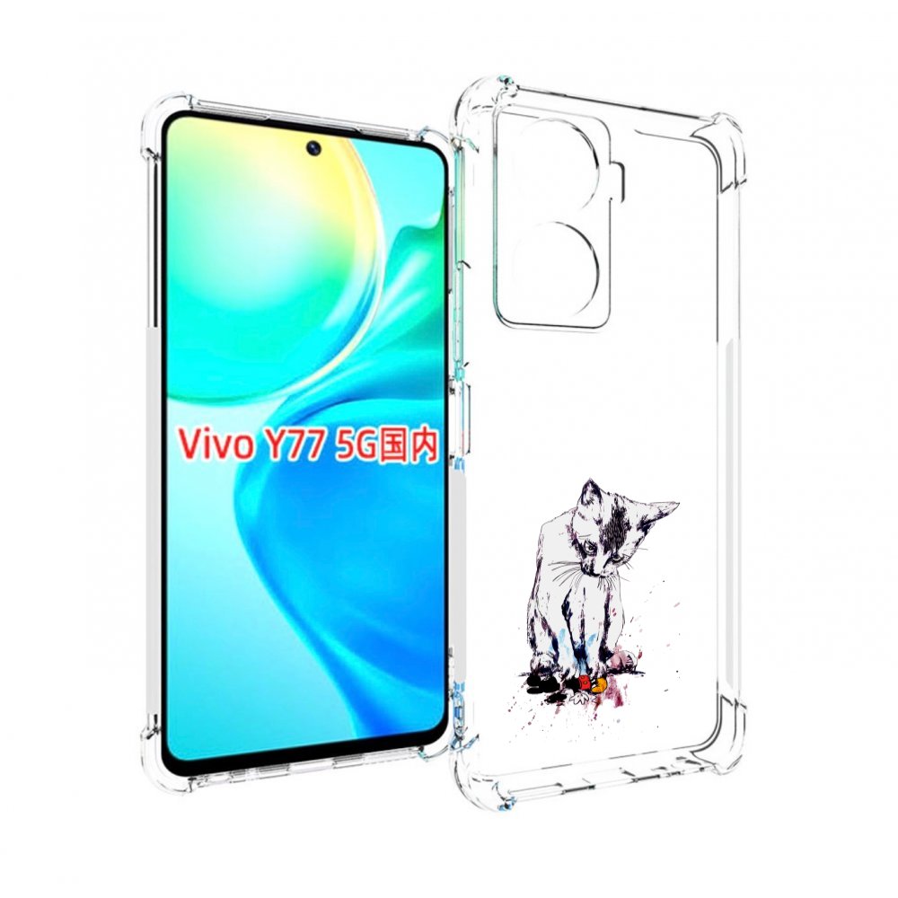 

Чехол MyPads кот и микки для Vivo Y77 5G, Прозрачный, Tocco