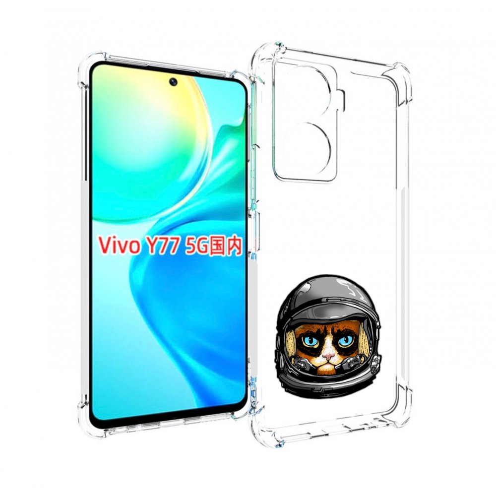 

Чехол MyPads кот космонавт для Vivo Y77 5G, Прозрачный, Tocco