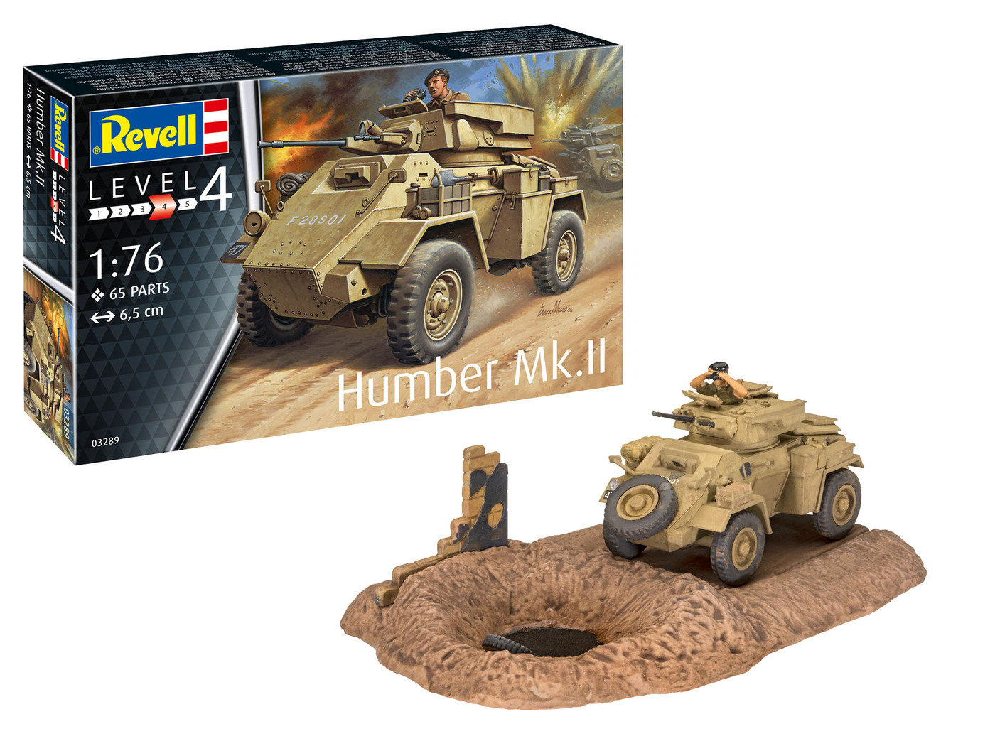 03289 Revell 1/76 Британский средний бронеавтомобиль Humber Mk.II 600004298250