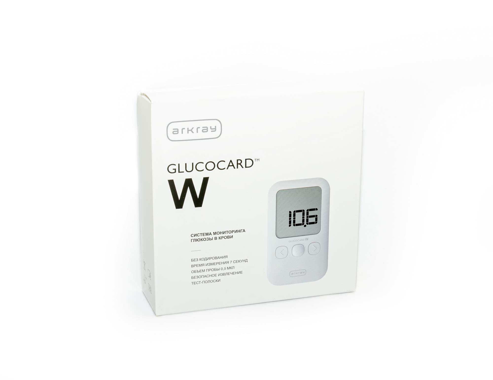 

Глюкометр Glucocard W 81275, с тест полосками, белый, 81275
