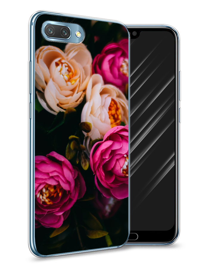 

Чехол Awog на Honor 10 "Розовые пионы для черном", Розовый;черный, 65350-8