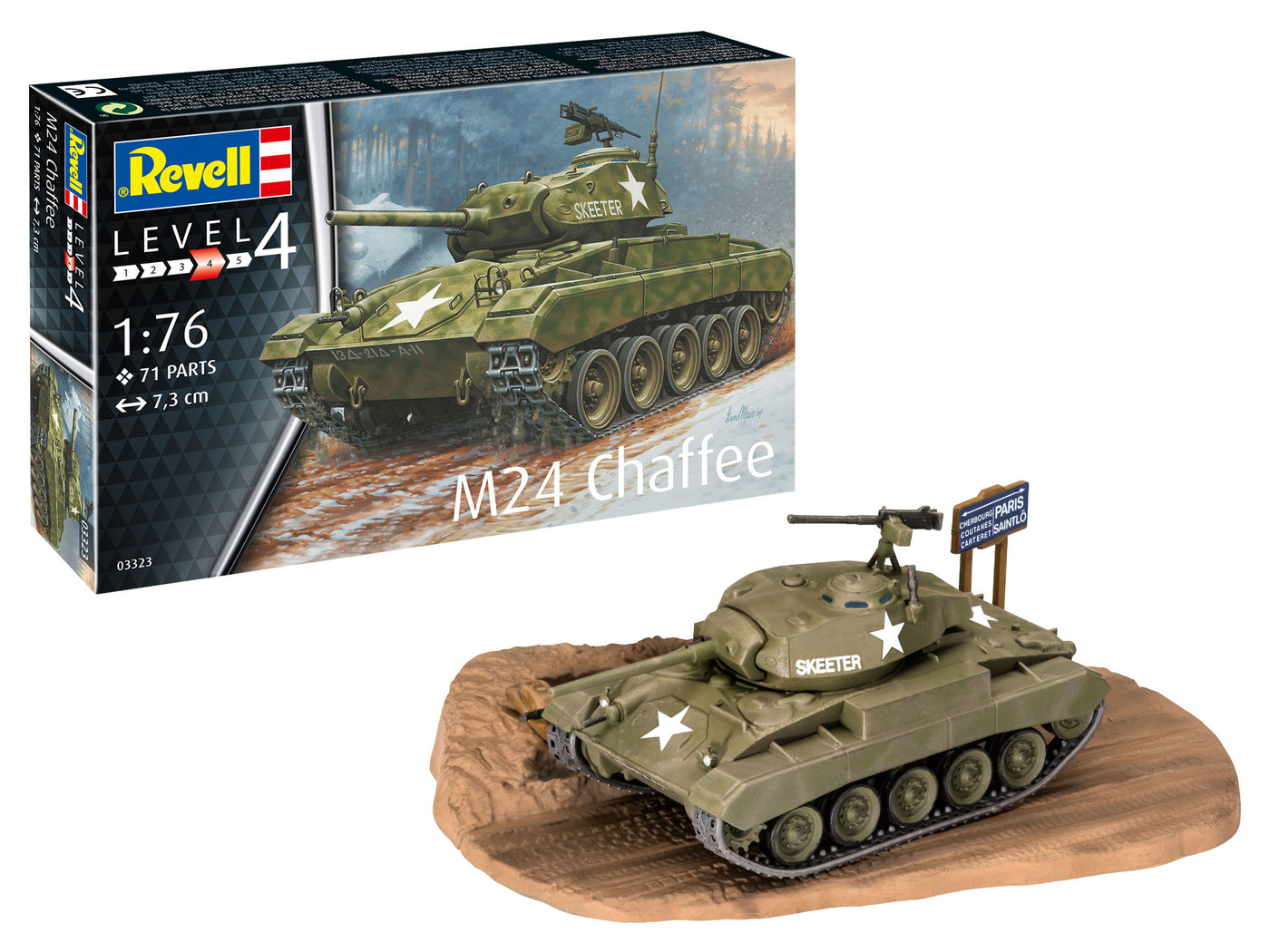 фото 03323 revell 1/76 лёгкий танк сша m24 чаффи