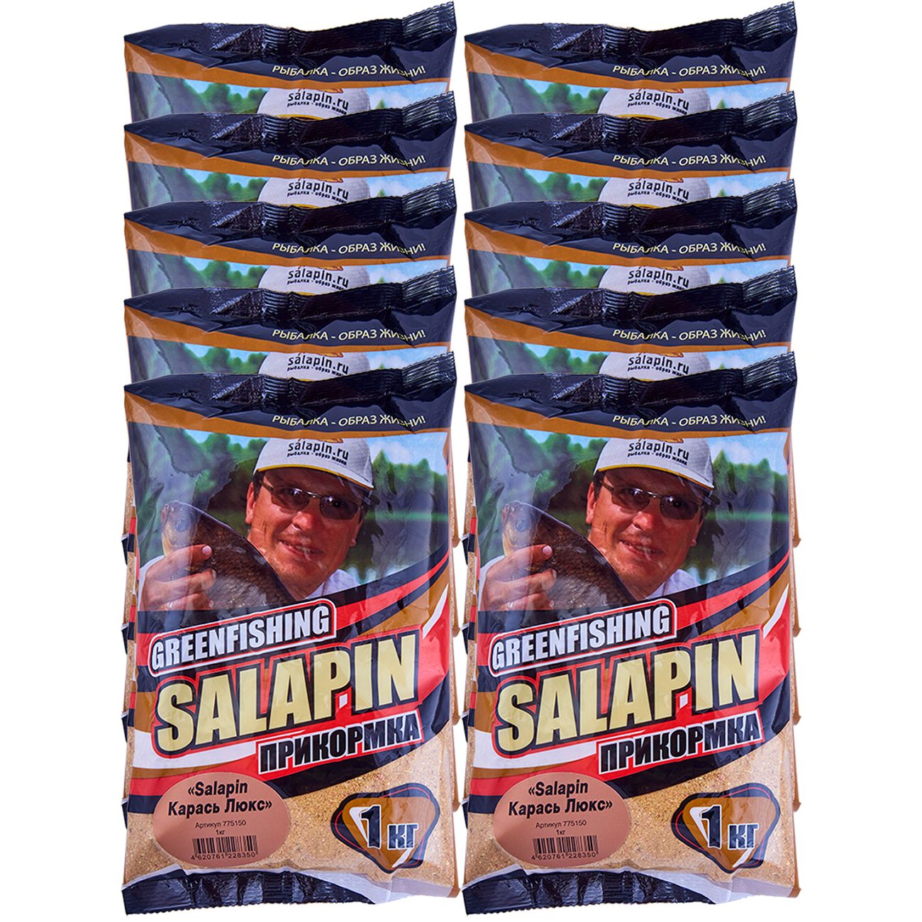 

Прикормка натуральная GreenFishing SALAPIN, Карась Люкс, 10 кг, SALAPIN