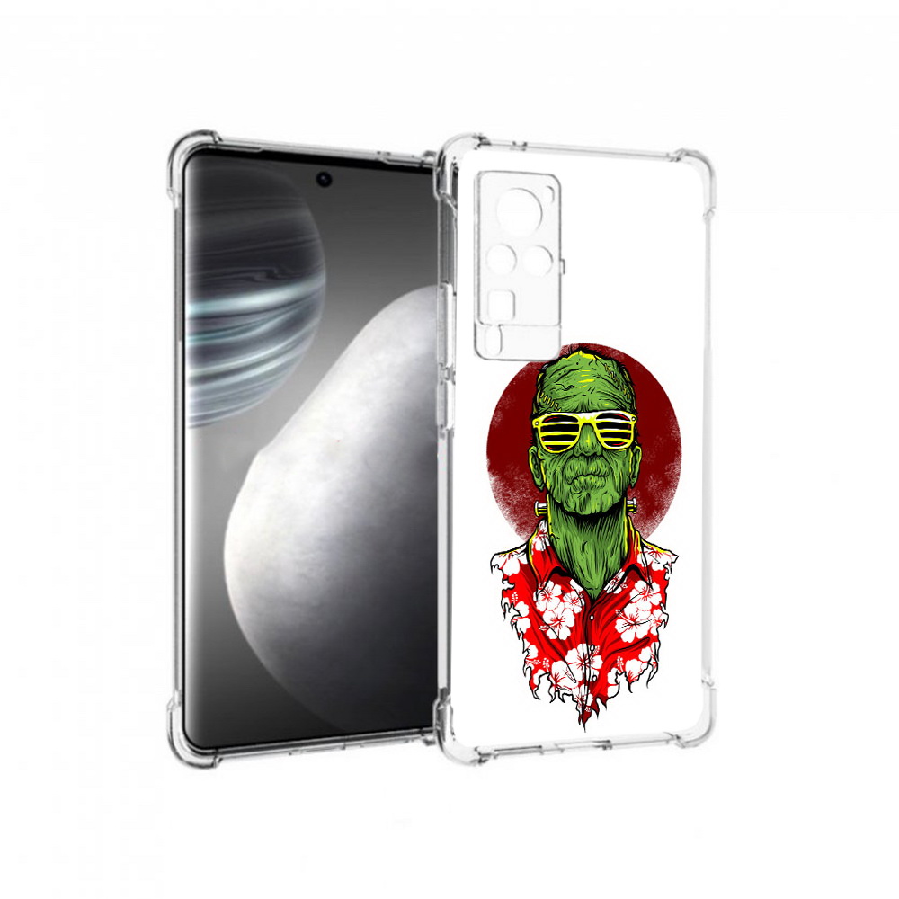 

Чехол MyPads Tocco для Vivo X60 pro крутой зеленый мужчина в очках (PT226972.385.424), Прозрачный, Tocco
