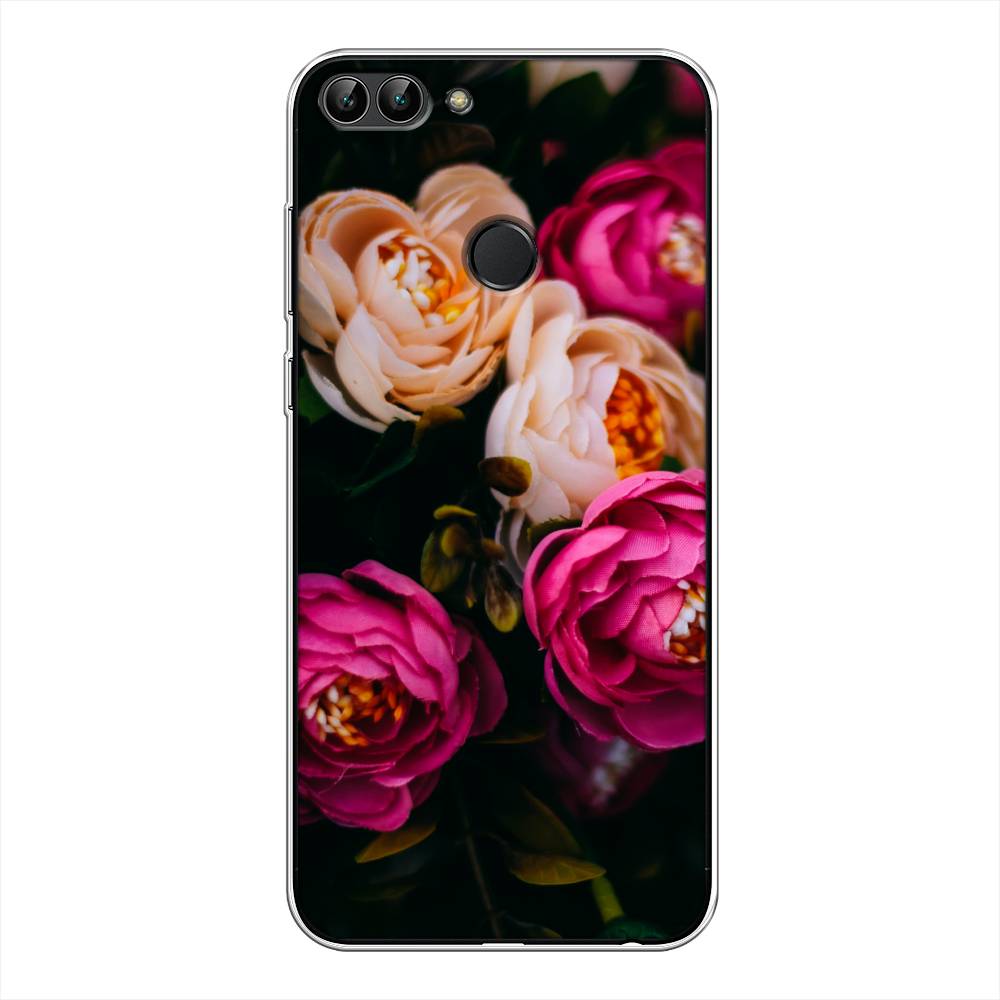 

Чехол Awog на Huawei P Smart "Розовые пионы для черном", Розовый;черный, 64050-8