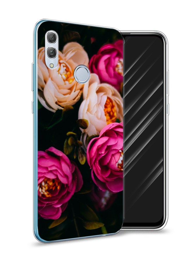 

Чехол Awog на Huawei P Smart 2019 "Розовые пионы для черном", Розовый;черный, 67250-8