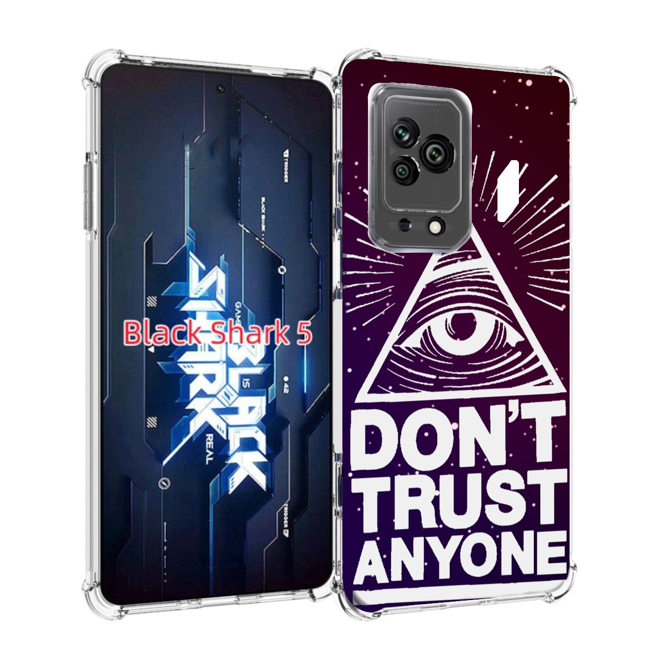 

Чехол MyPads Не-доверяй для Xiaomi Black Shark 5, Прозрачный, Tocco