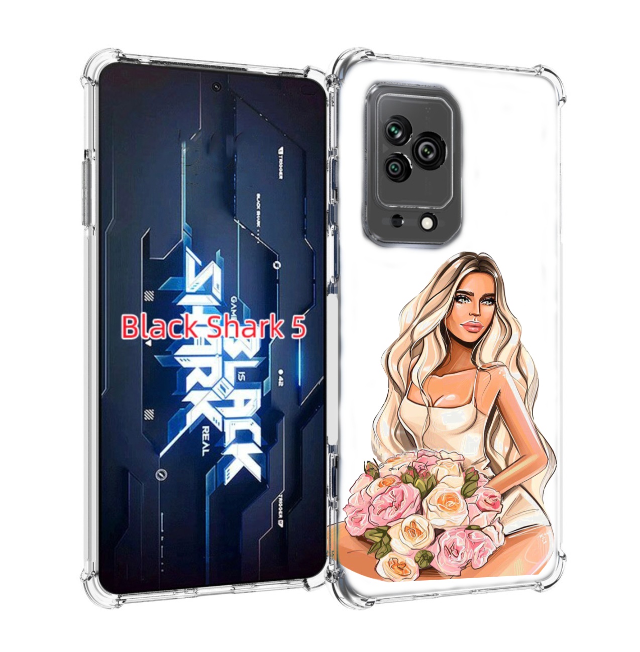 

Чехол MyPads Нежная-девушка женский для Xiaomi Black Shark 5, Прозрачный, Tocco
