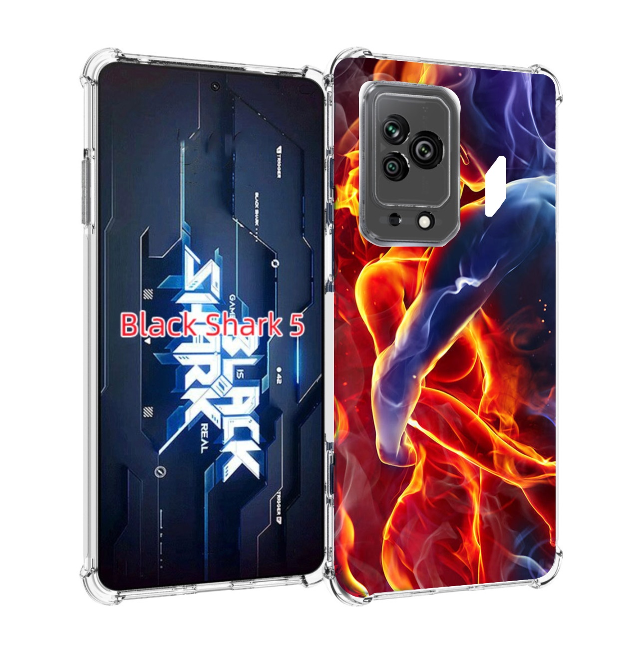

Чехол MyPads Огонь-вода для Xiaomi Black Shark 5, Прозрачный, Tocco