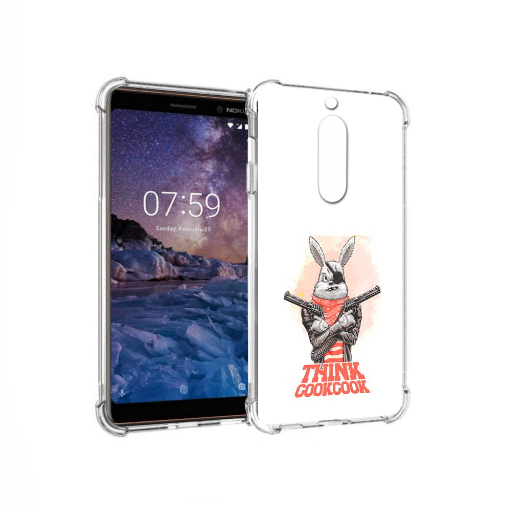 

Чехол MyPads Tocco для Nokia 7 кролик пират (PT95887.123.419), Прозрачный, Tocco