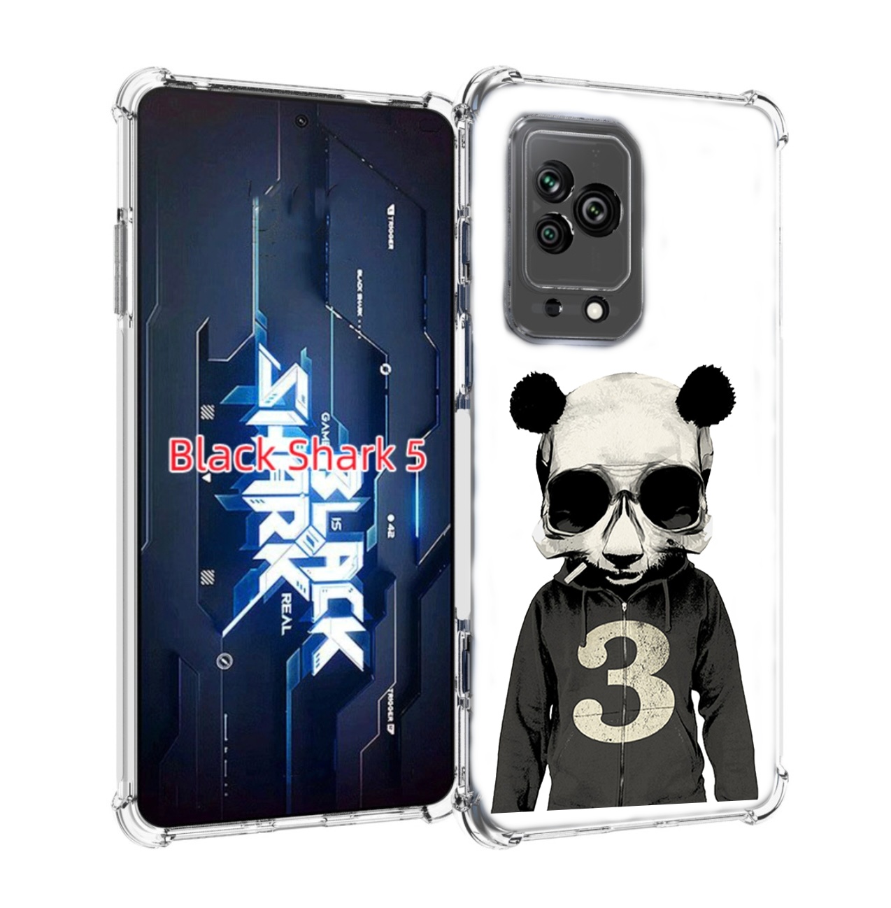 

Чехол MyPads Панда-в-костюме для Xiaomi Black Shark 5, Прозрачный, Tocco