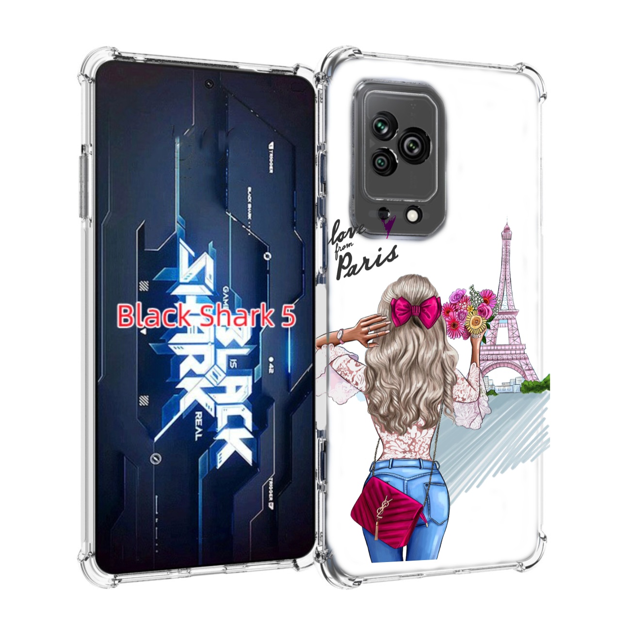 

Чехол MyPads Парижанка женский для Xiaomi Black Shark 5, Прозрачный, Tocco