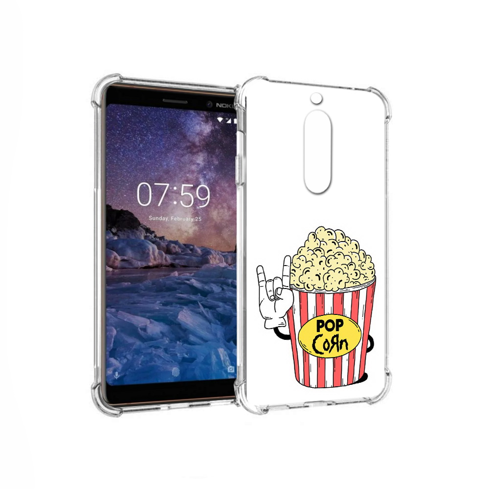 

Чехол MyPads Tocco для Nokia 7 крутой попкорн (PT95887.123.427), Прозрачный, Tocco