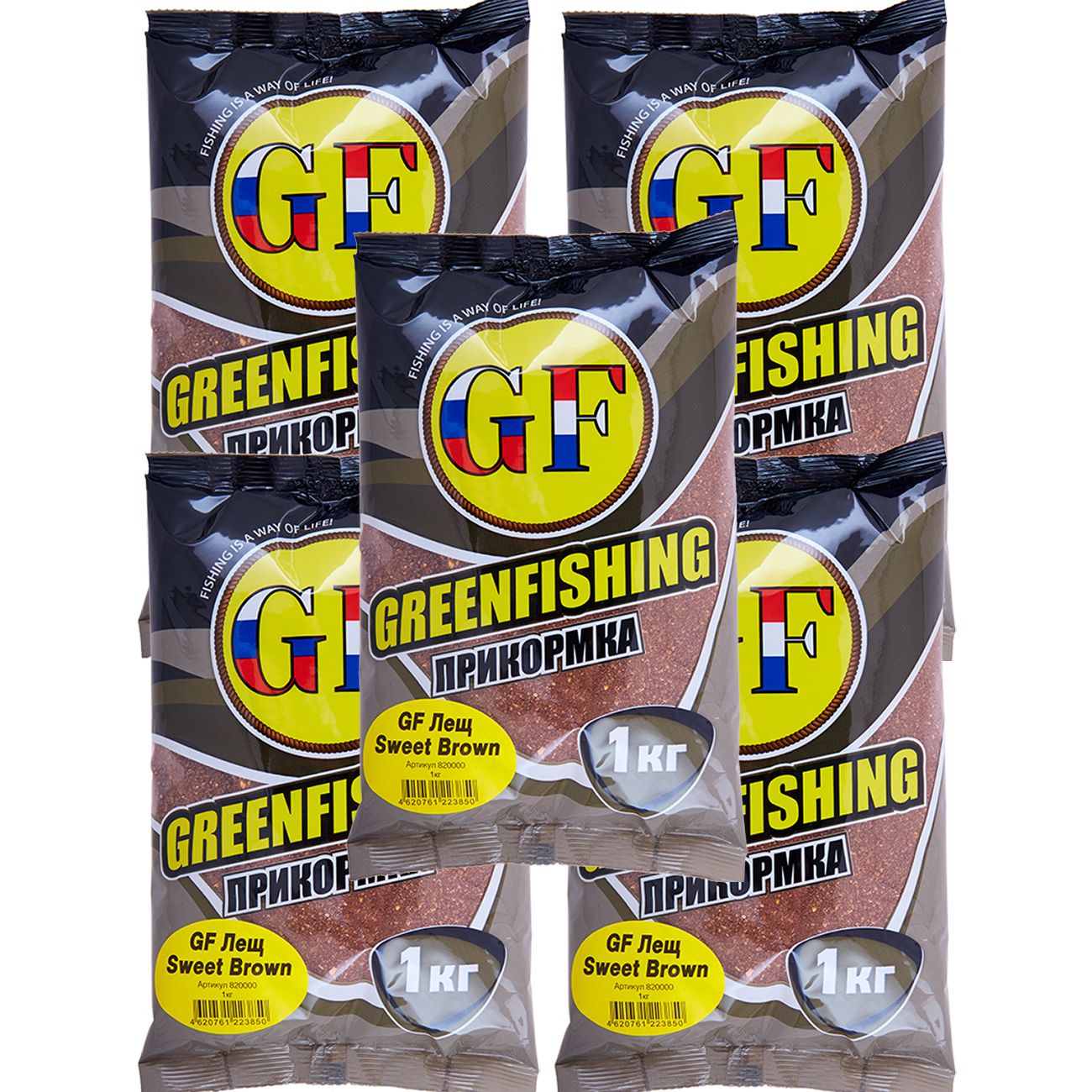

Прикормка натуральная GreenFishing GF, Лещ Sweet Brown, 5 кг, GF
