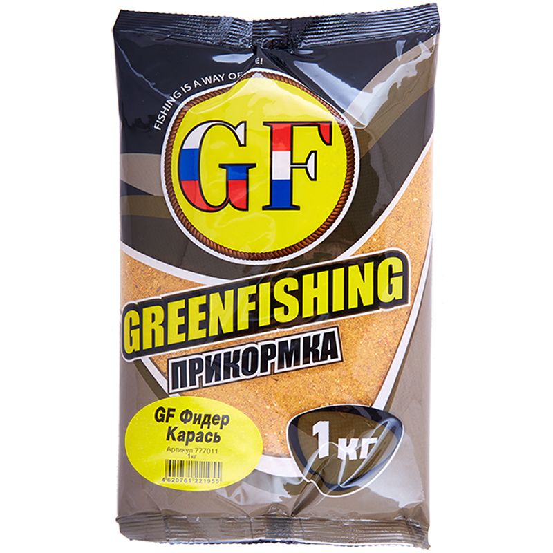 

Прикормка натуральная GreenFishing GF, Фидер Карась, 1 кг, GF