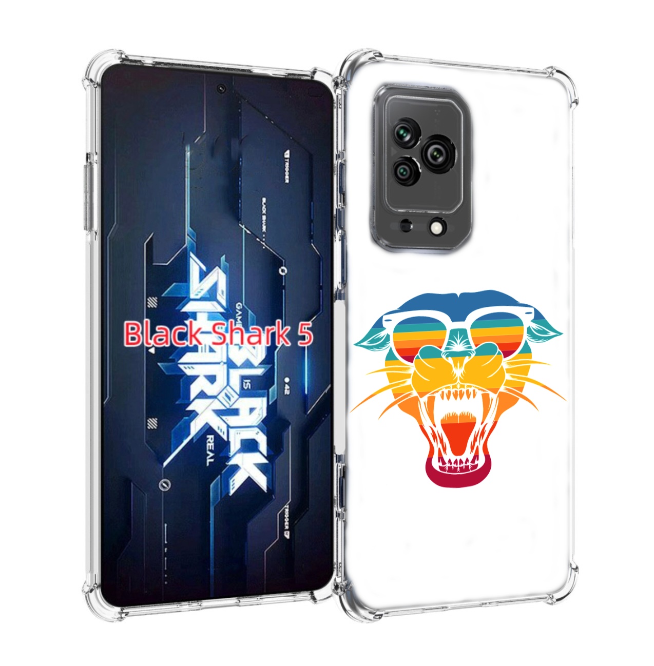 

Чехол MyPads Радужная-пантера для Xiaomi Black Shark 5, Прозрачный, Tocco
