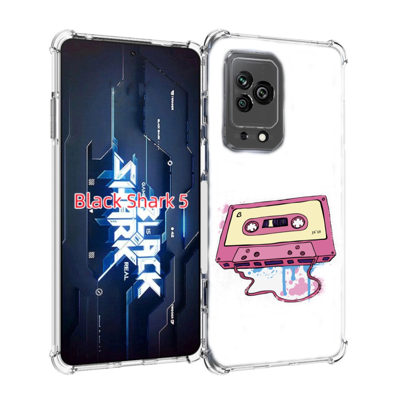 

Чехол MyPads Розовая кассета для Xiaomi Black Shark 5, Прозрачный, Tocco
