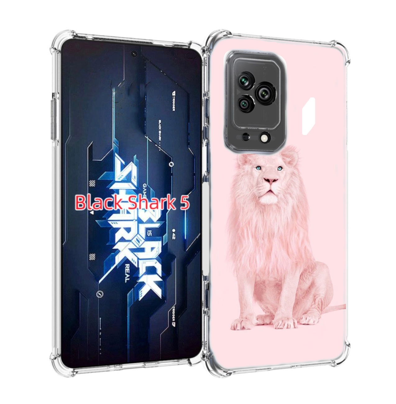 

Чехол MyPads Розовый-лев для Xiaomi Black Shark 5, Прозрачный, Tocco