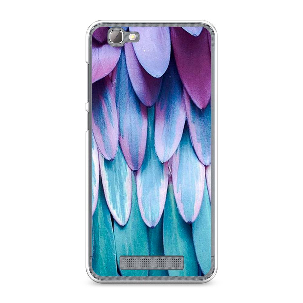 

Чехол на ZTE Blade A610 "Синее перо", Фиолетовый;голубой, 130950-3