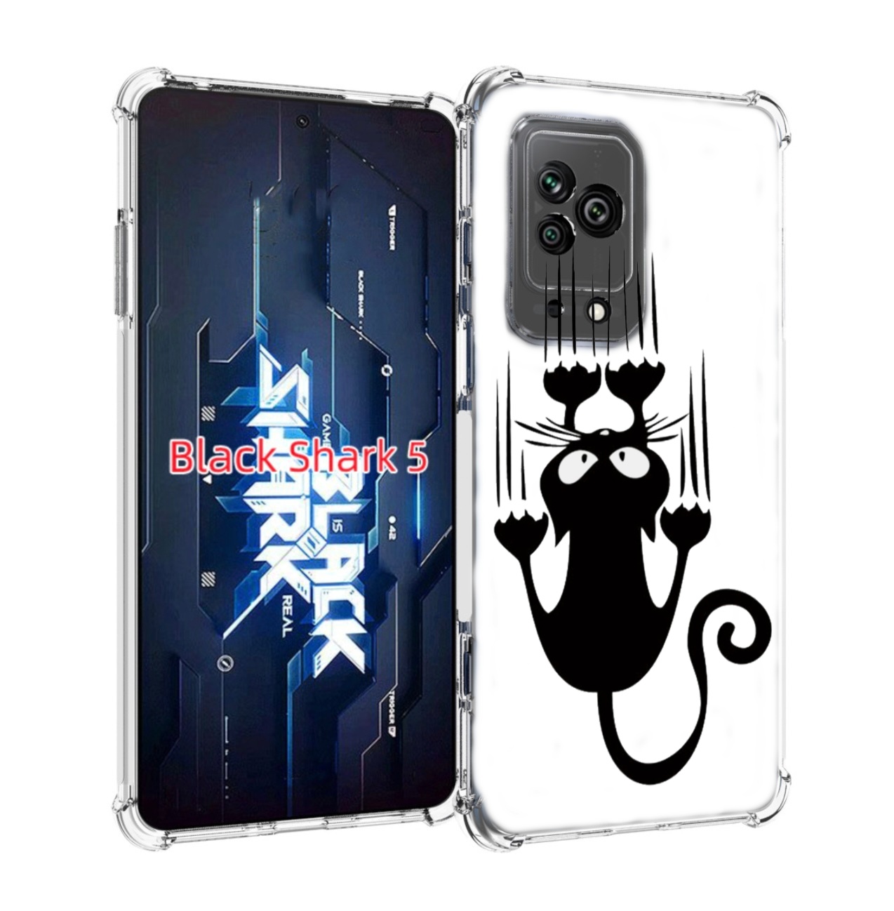 

Чехол MyPads Свисающий-кот для Xiaomi Black Shark 5, Прозрачный, Tocco