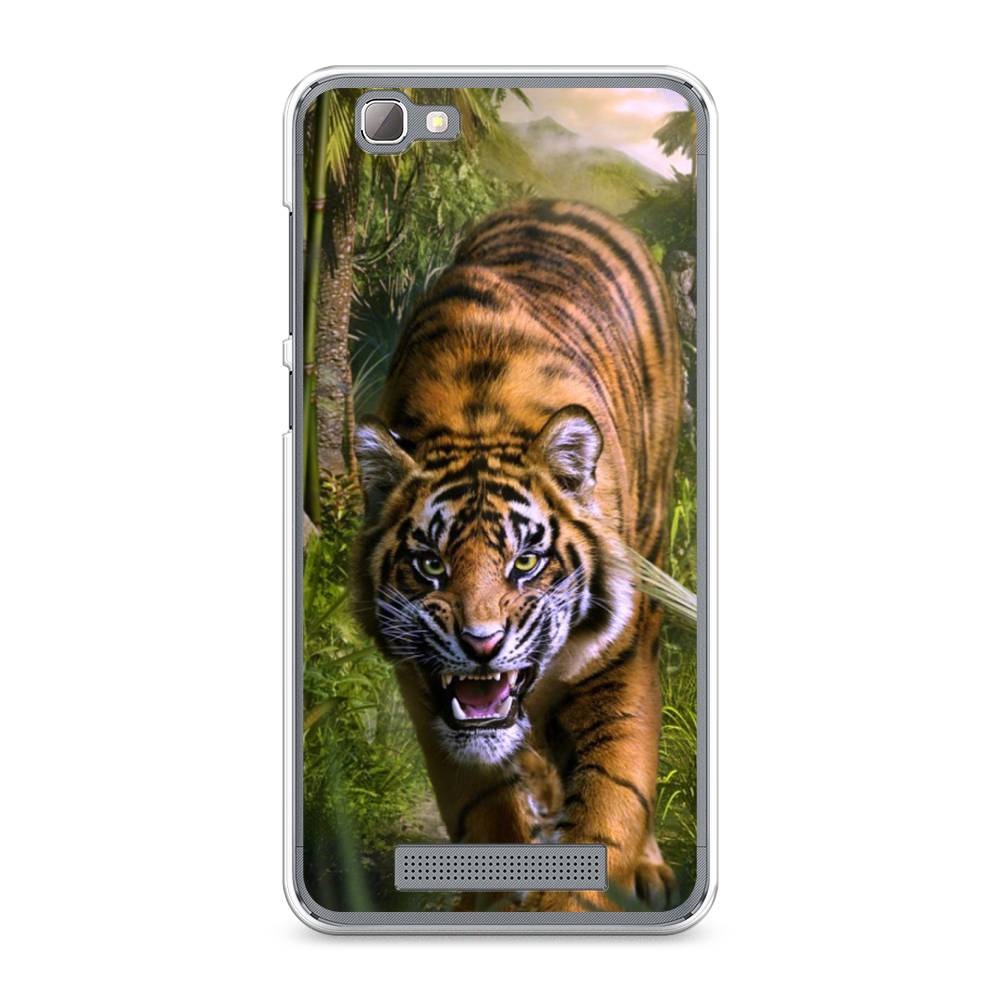 

Чехол на ZTE Blade A610 "Тигр в джунглях 2", Оранжевый;зеленый, 130950-1