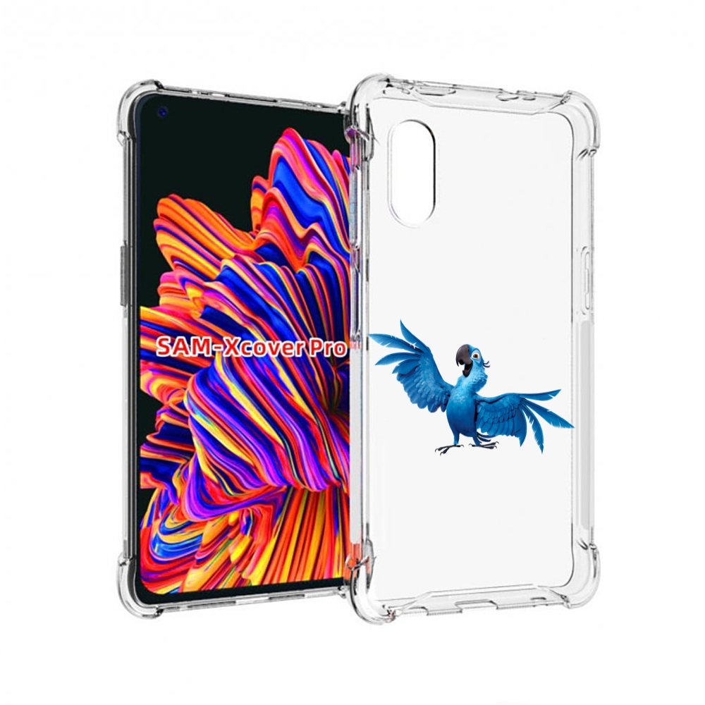 

Чехол MyPads голубой-попугайчик для Samsung Galaxy Xcover Pro 1, Прозрачный, Tocco