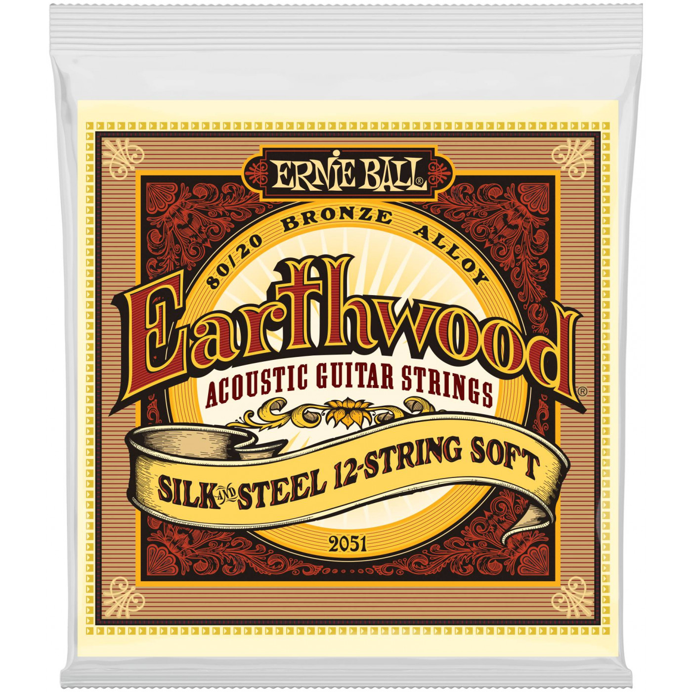 

Струны для 12-струнной акустической гитары Ernie Ball 2051 Earthwood 80/20