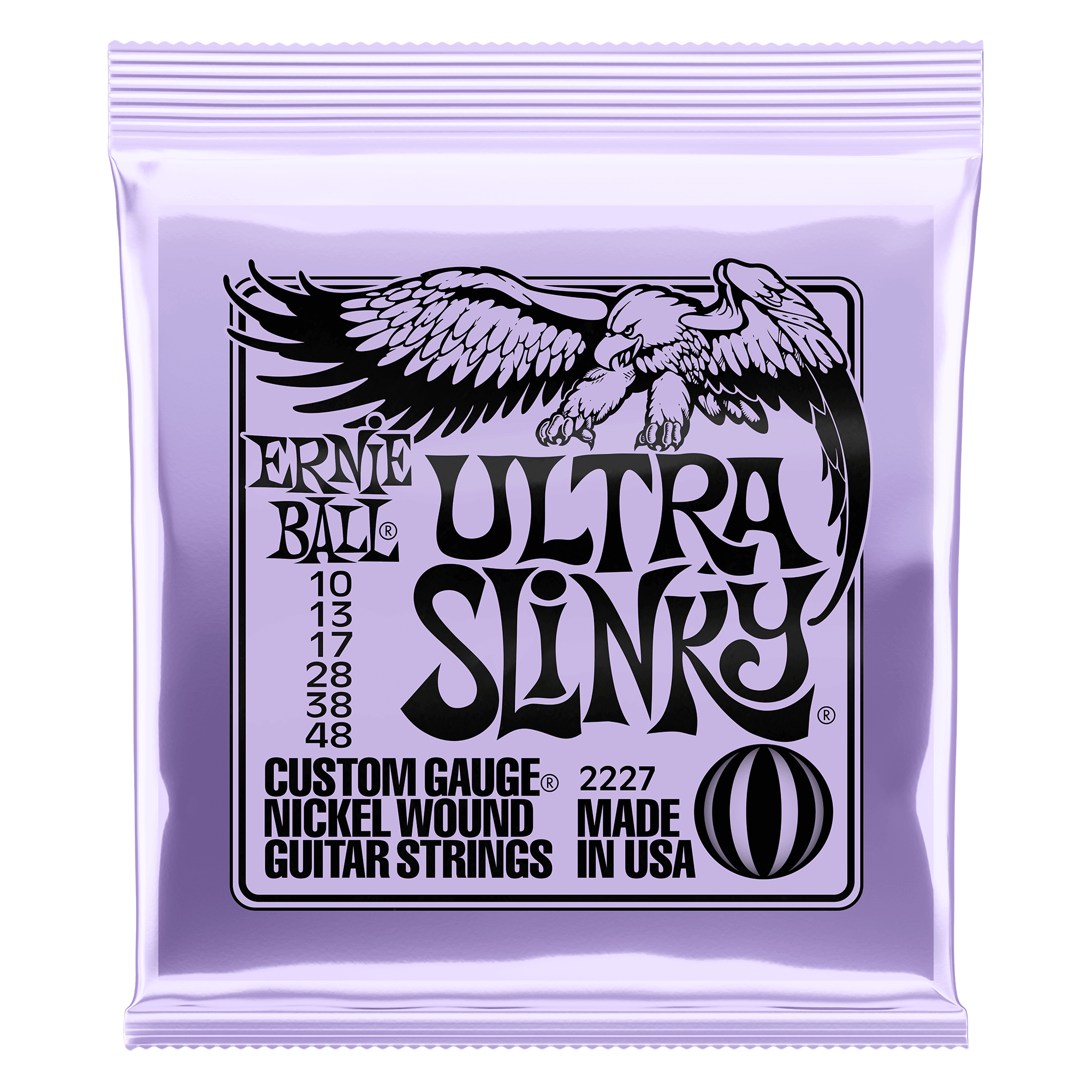 фото Струны для электрогитары ernie ball 2227 nickel wound ultra slinky 10-48