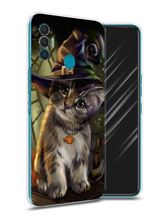 

Чехол Awog на Tecno Spark 7 "Кот на Хэллоуин", Разноцветный, 301050-2