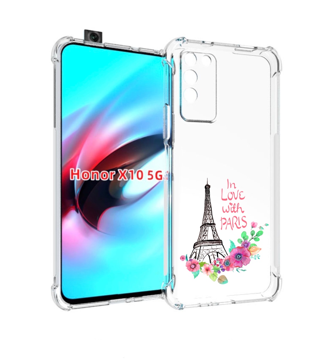 

Чехол MyPads любимый париж для Honor X10, Прозрачный, Tocco