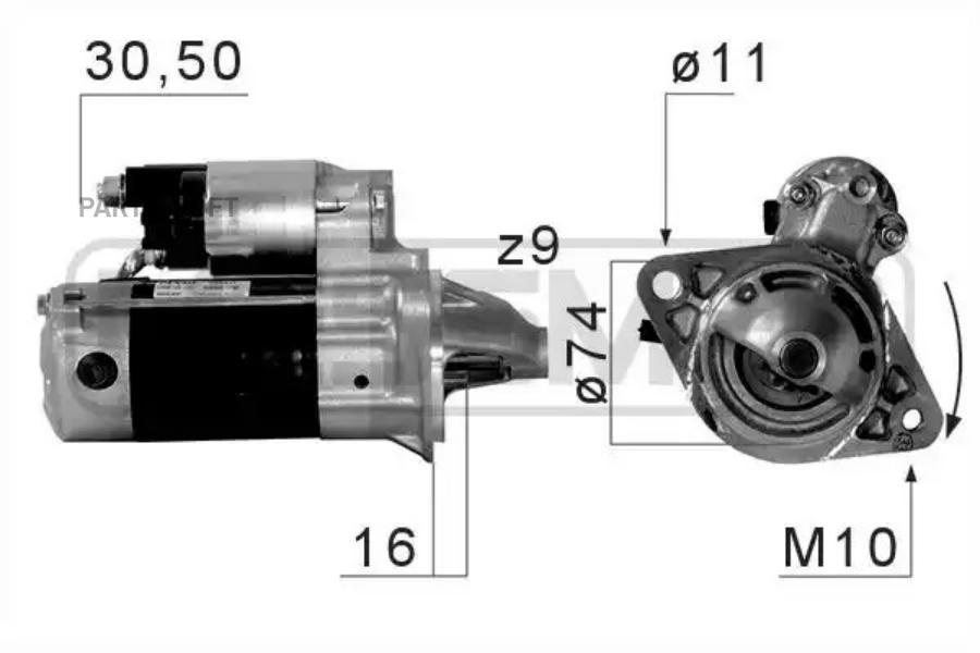 

Стартер 12V 1,0 Kw ERA 220675