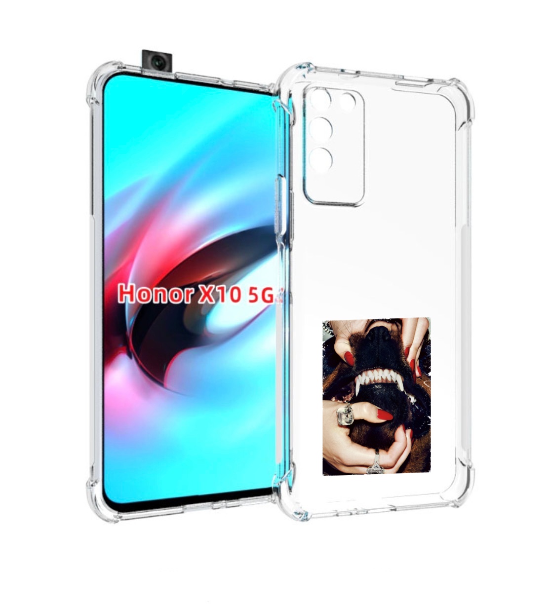 

Чехол MyPads маникюр для Honor X10, Прозрачный, Tocco