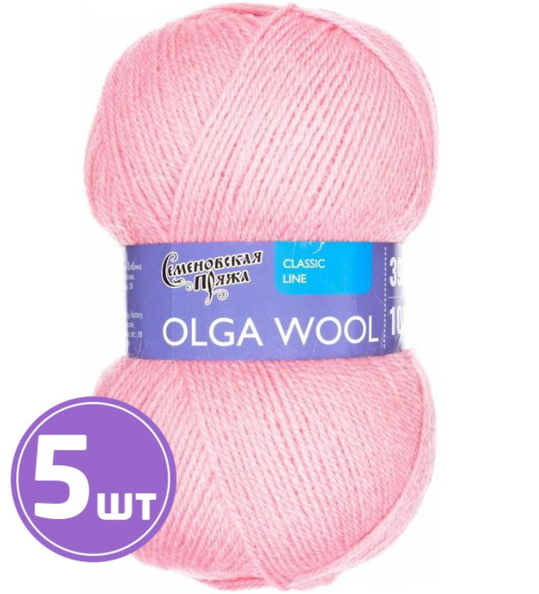 

Пряжа Семеновская Olga W (79), ярко-розовый 5 шт. по 100 г