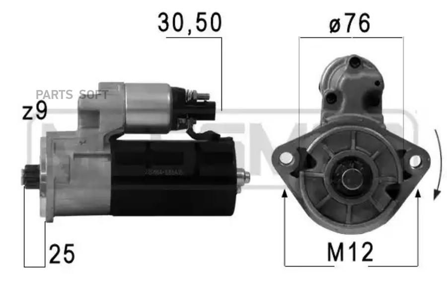 

Стартер ERA 12V 2.0 kW 220684