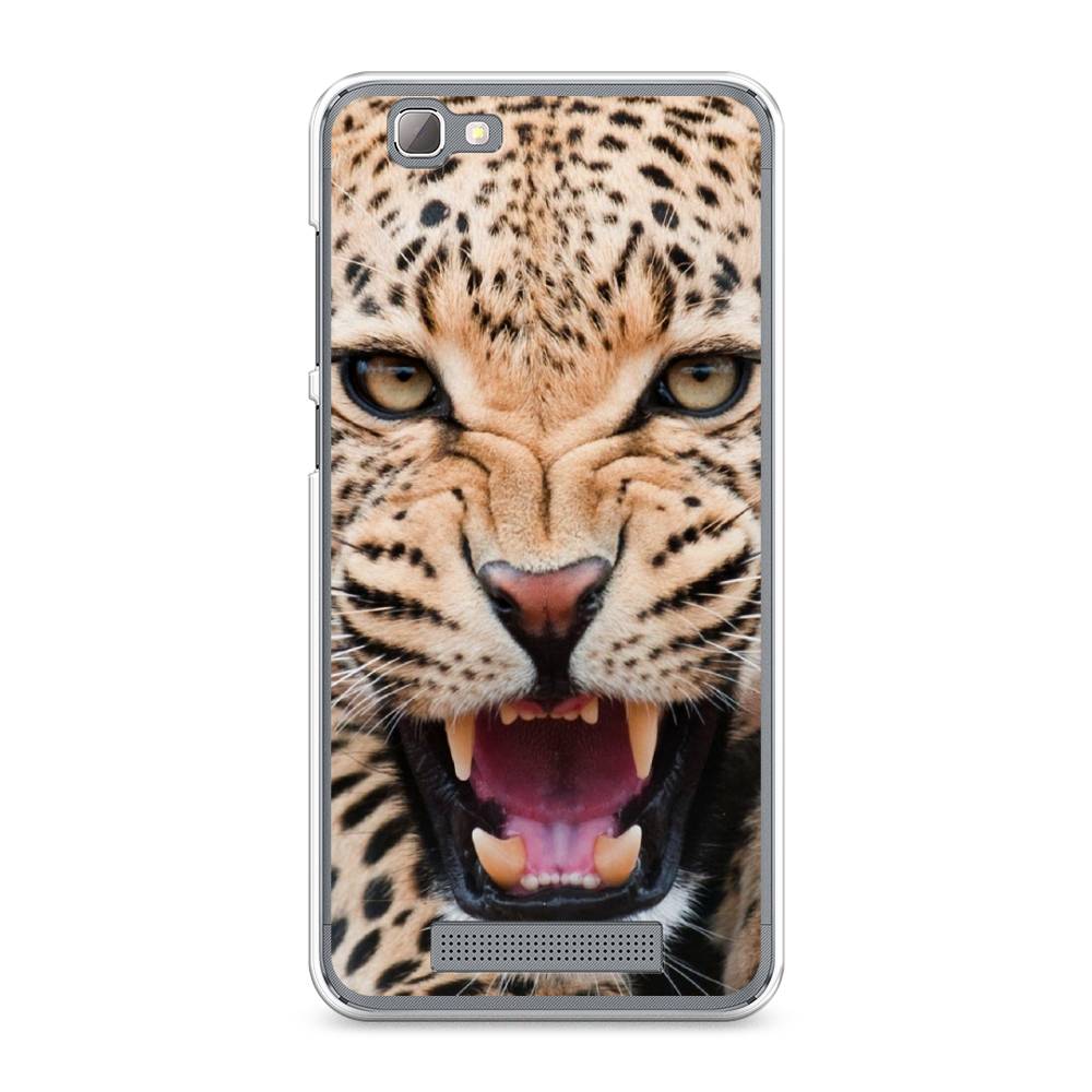 

Чехол на ZTE Blade A610 "Леопард 3d", Бежевый;черный, 130950-6