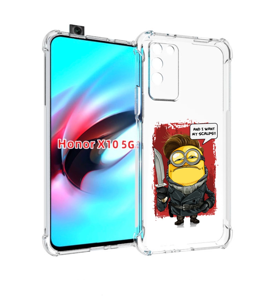 

Чехол MyPads миньон убийца для Honor X10, Прозрачный, Tocco
